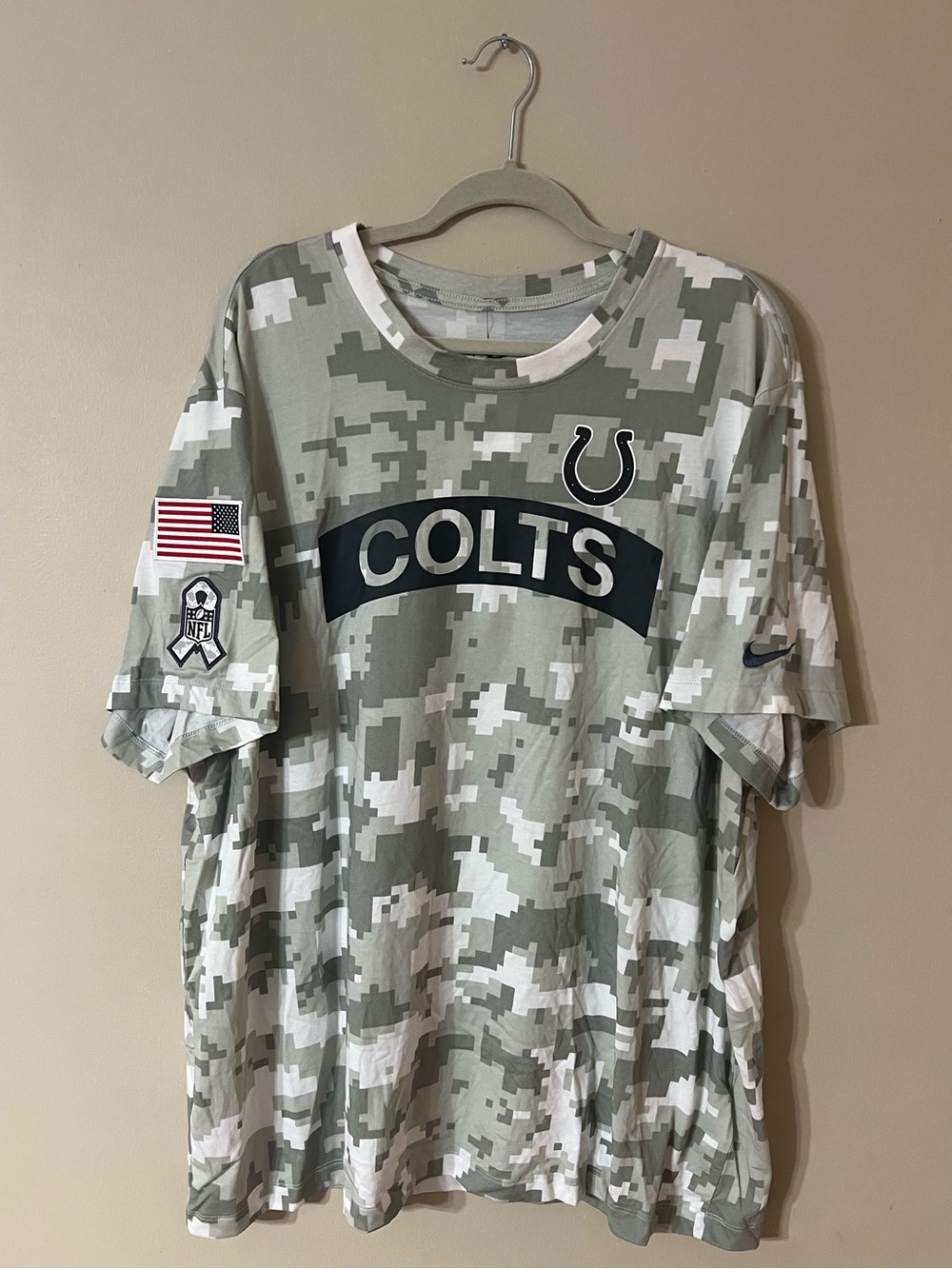 Nike Arctic Camo Indianapolis Colts Salute To Service Performance Tee 3XL